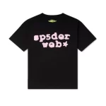 Black and Pink sp5der Web Tee