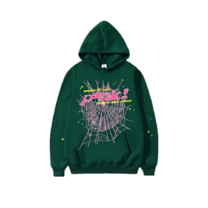 Sp5der 555555YOUNG Thug Green Hoodie