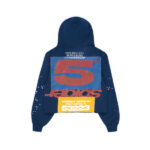 Sp5der Cropped Hoodie – Navy 1