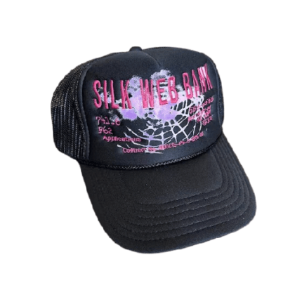 Spider Worldwide Silk Web Bank Trucker Hat Black (1)